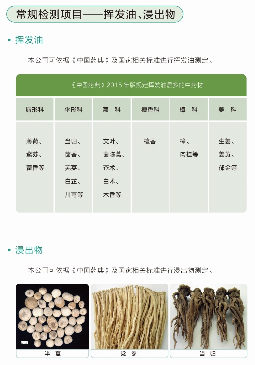 常规检测项目——挥发油、浸出物