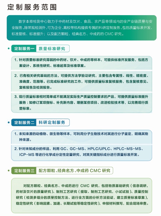 定制服务范围