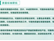 定制服务一：质量标准研究