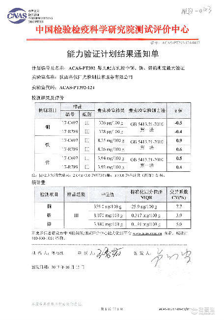 2017上半年科仪阳光检测顺利通过7次能力验证，结果均为满意