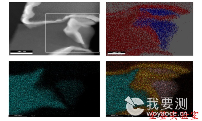 FIB+HRTEM+EELS  纳米线截面观察及能谱分析